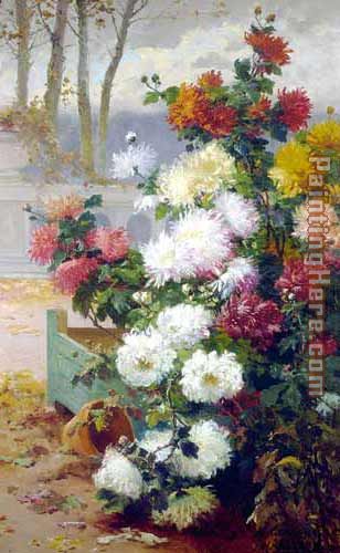 Eugene Henri Cauchois Chrysanthemums